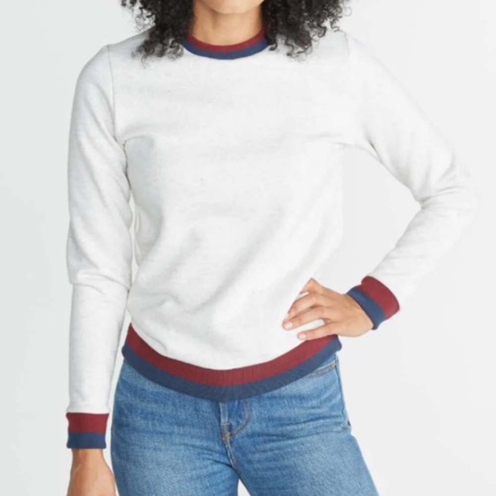 Marine Layer Jenny Crewneck Soft Fleece Sweatshirt Sz S